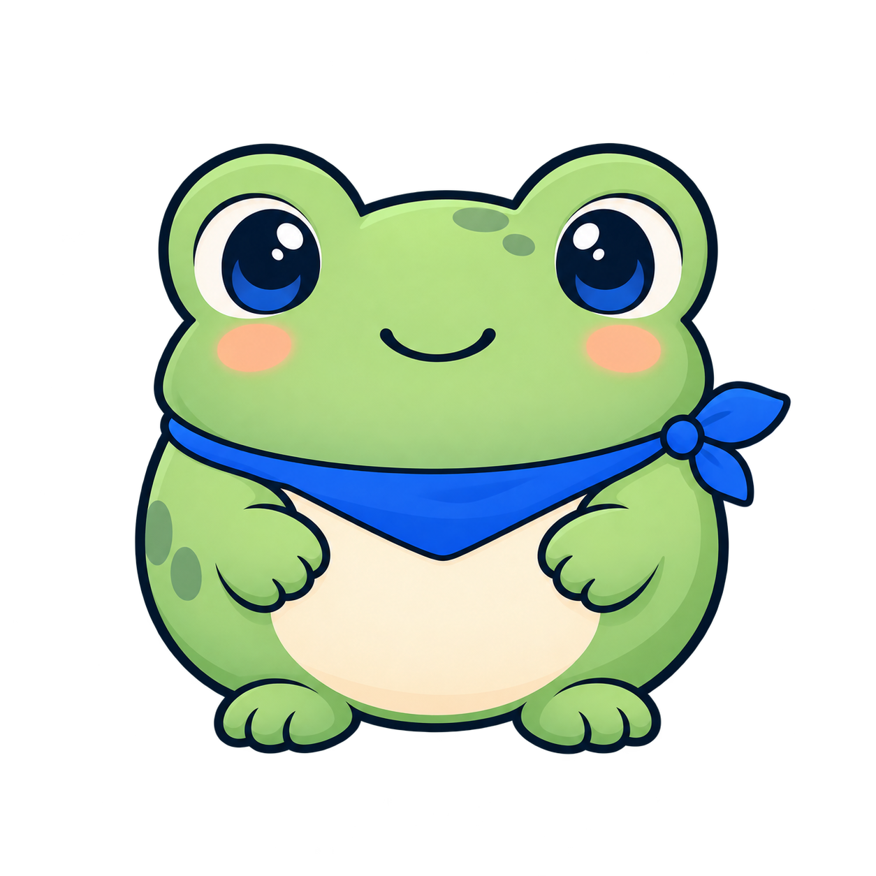 TweakToad mascot, a smiling round toad with a blue neckerchief